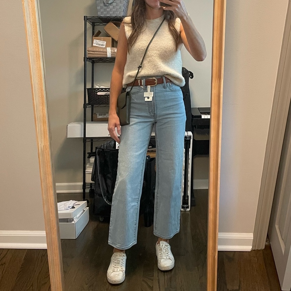 Madewell The Perfect Vintage Wide-Leg Crop Jean Size 24